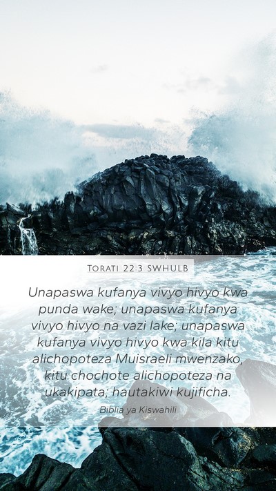 Torati 22:3 SWHULB Bible Verse Image