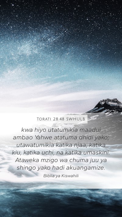 Torati 28:48 SWHULB Bible Verse Image