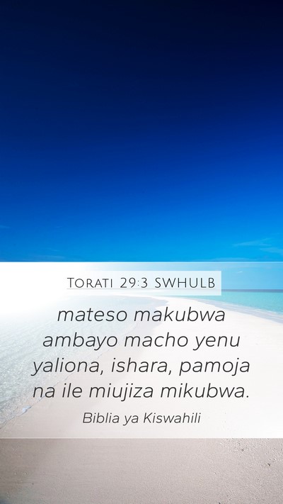 Torati 29:3 SWHULB Bible Verse Image