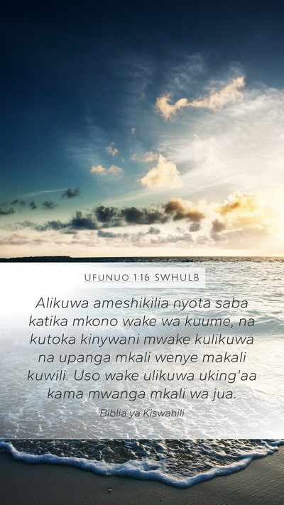 Ufunuo 1:16 SWHULB Bible Verse Image