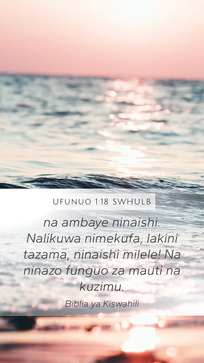Ufunuo 1:18 SWHULB Bible Verse Image