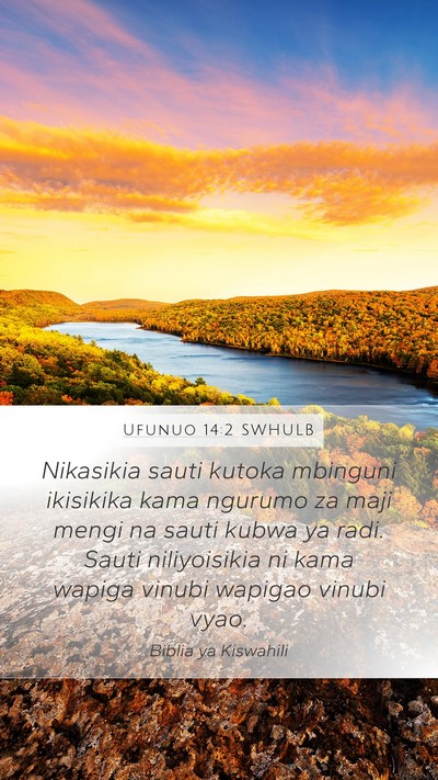 Ufunuo 14:2 SWHULB Bible Verse Image