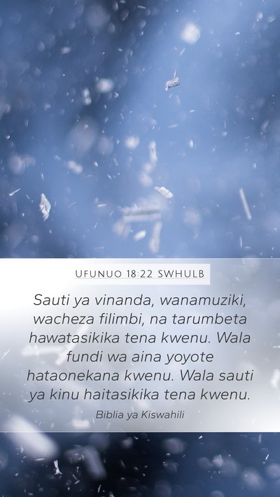 Ufunuo 18:22 SWHULB Bible Verse Image