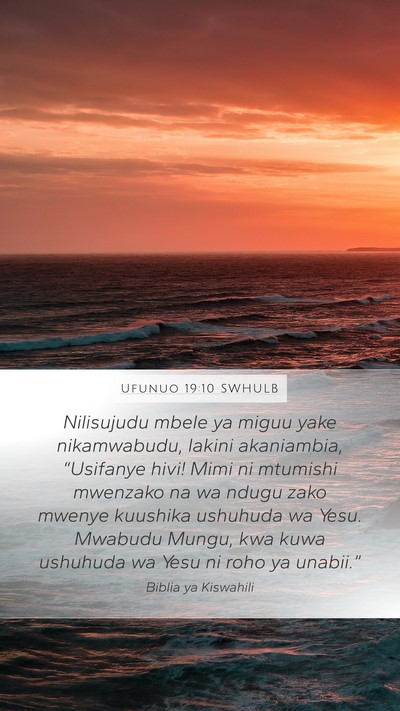 Ufunuo 19:10 SWHULB Bible Verse Image