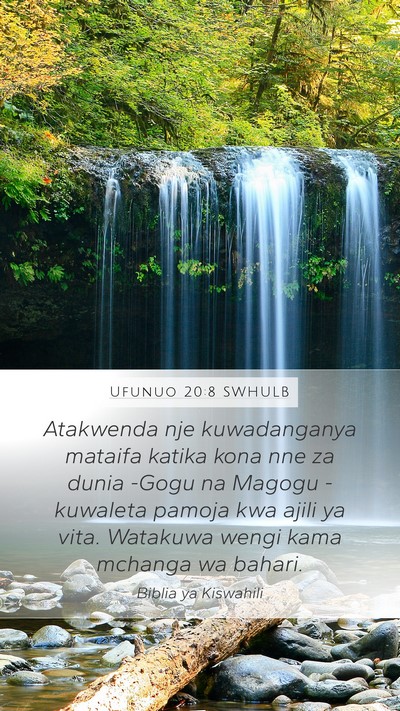 Ufunuo 20:8 SWHULB Bible Verse Image