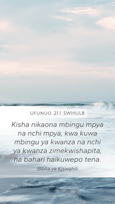 Ufunuo 21:1 SWHULB Bible Verse Image