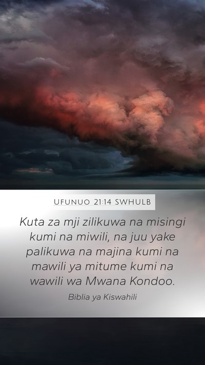 Ufunuo 21:14 SWHULB Bible Verse Image