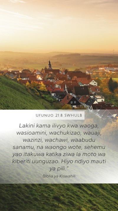 Ufunuo 21:8 SWHULB Bible Verse Image