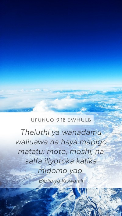 Ufunuo 9:18 SWHULB Bible Verse Image