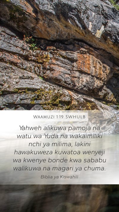 Waamuzi 1:19 SWHULB Bible Verse Image
