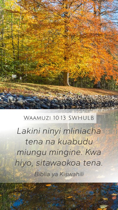 Waamuzi 10:13 SWHULB Bible Verse Image