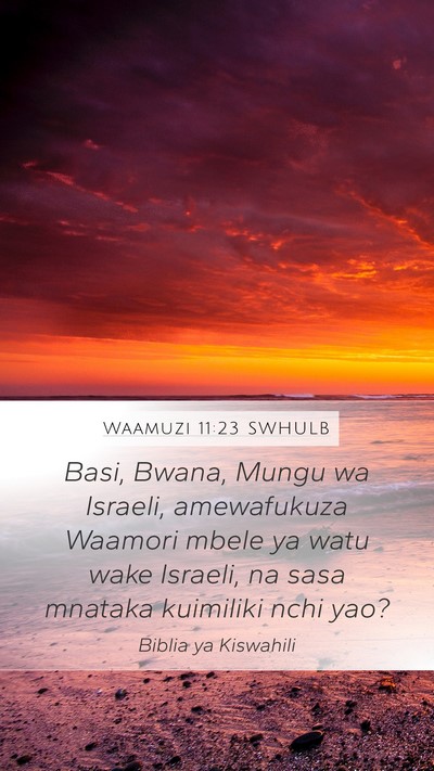 Waamuzi 11:23 SWHULB Bible Verse Image