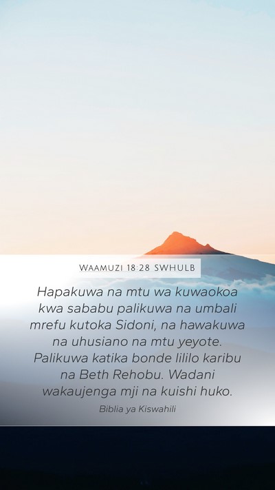 Waamuzi 18:28 SWHULB Bible Verse Image