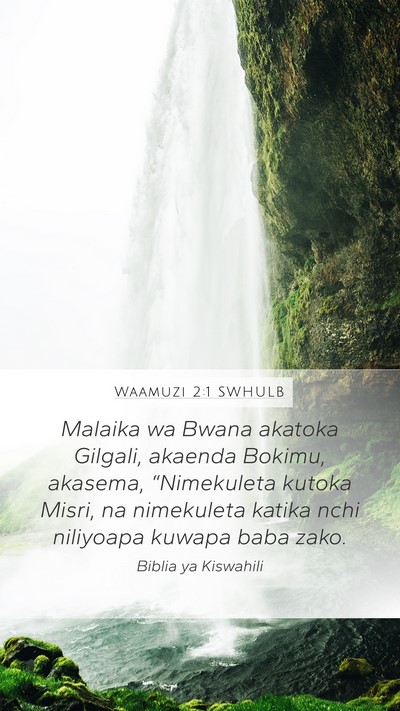 Waamuzi 2:1 SWHULB Bible Verse Image
