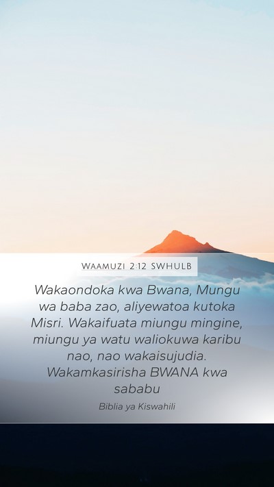 Waamuzi 2:12 SWHULB Bible Verse Image