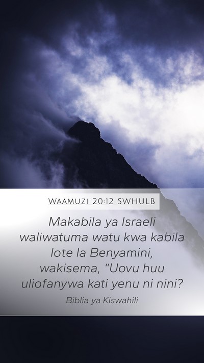 Waamuzi 20:12 SWHULB Bible Verse Image