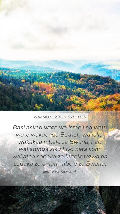 Waamuzi 20:26 SWHULB Bible Verse Image