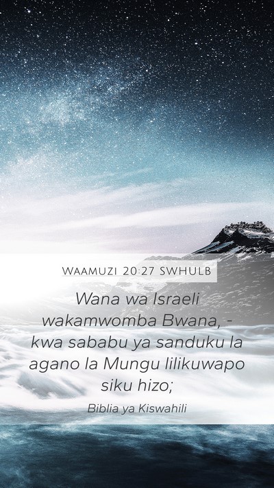 Waamuzi 20:27 SWHULB Bible Verse Image