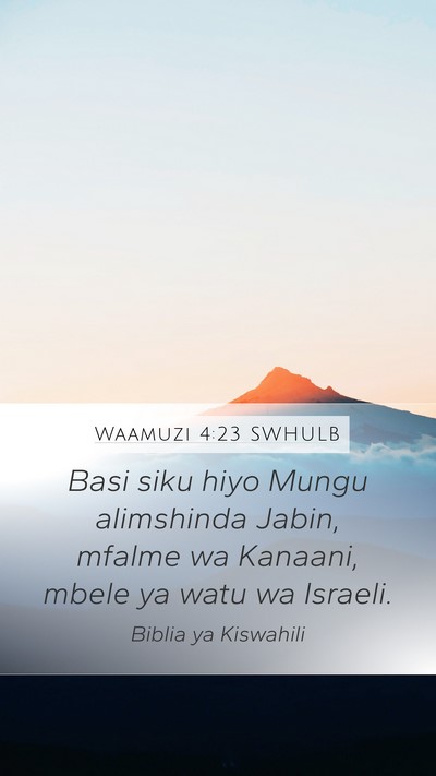 Waamuzi 4:23 SWHULB Bible Verse Image
