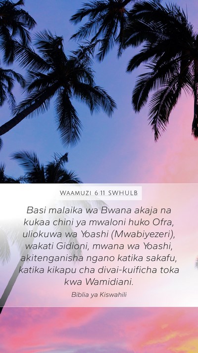 Waamuzi 6:11 SWHULB Bible Verse Image