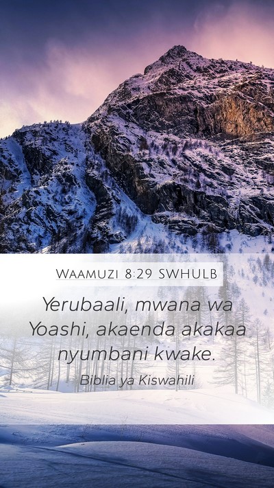 Waamuzi 8:29 SWHULB Bible Verse Image