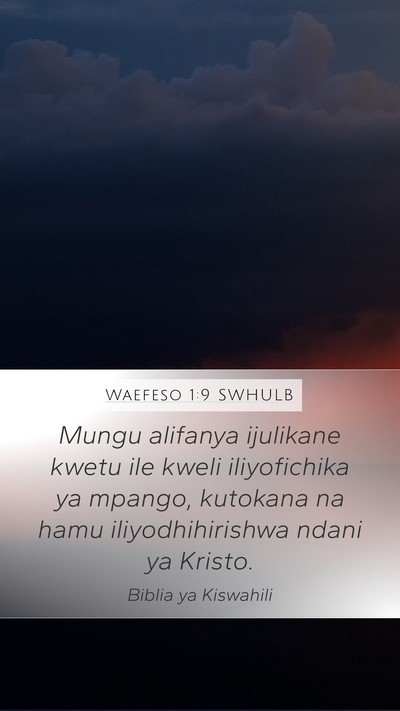 Waefeso 1:9 SWHULB Bible Verse Image