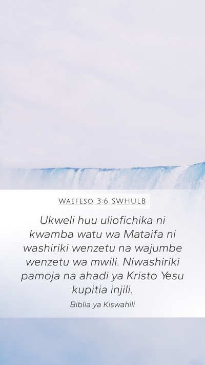 Waefeso 3:6 SWHULB Bible Verse Image