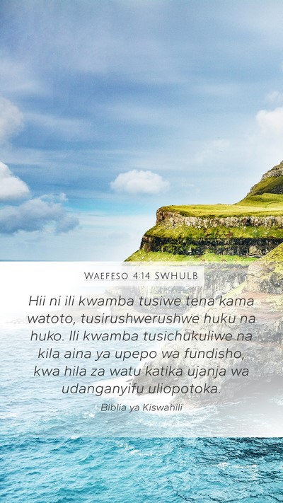 Waefeso 4:14 SWHULB Bible Verse Image