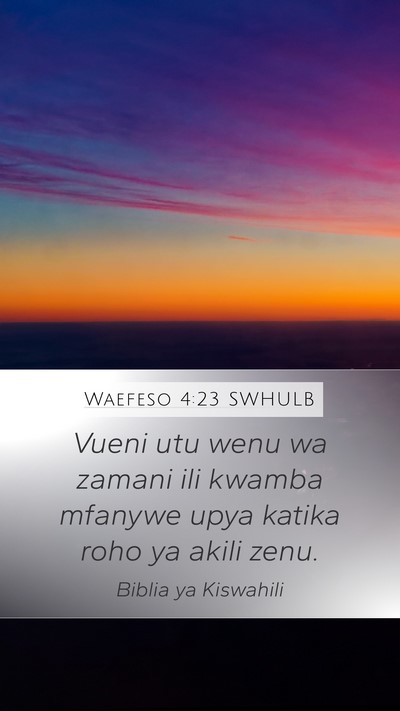 Waefeso 4:23 SWHULB Bible Verse Image