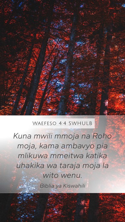 Waefeso 4:4 SWHULB Bible Verse Image