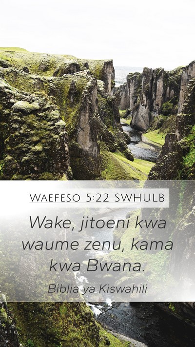 Waefeso 5:22 SWHULB Bible Verse Image