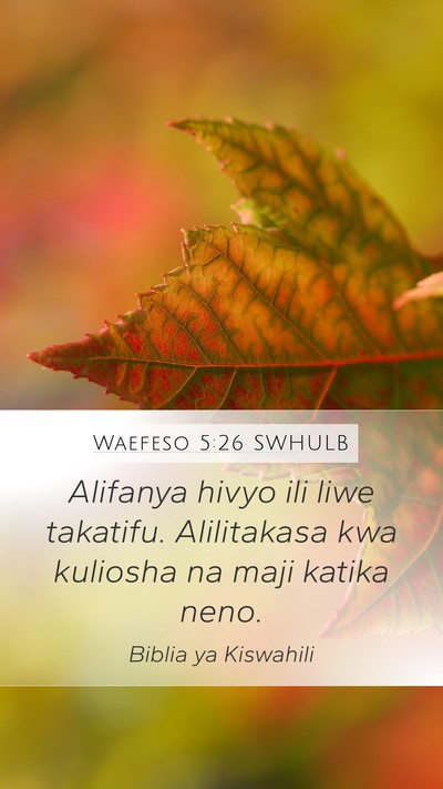 Waefeso 5:26 SWHULB Bible Verse Image