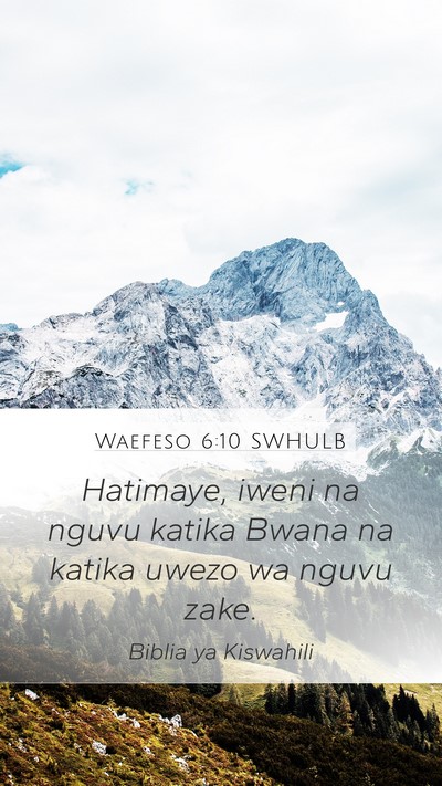 Waefeso 6:10 SWHULB Bible Verse Image
