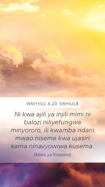 Waefeso 6:20 SWHULB Bible Verse Image