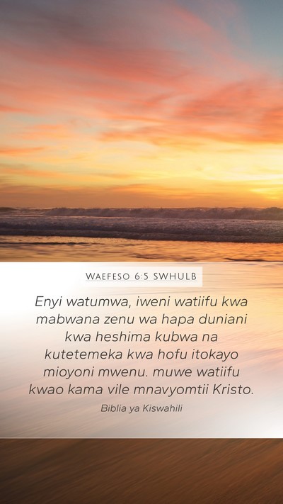 Waefeso 6:5 SWHULB Bible Verse Image