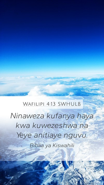 Wafilipi 4:13 SWHULB Bible Verse Image