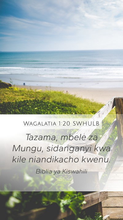 Wagalatia 1:20 SWHULB Bible Verse Image