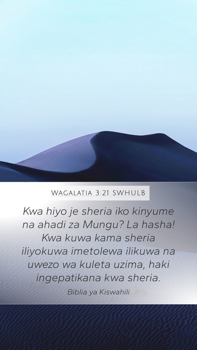 Wagalatia 3:21 SWHULB Bible Verse Image