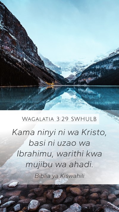 Wagalatia 3:29 SWHULB Bible Verse Image