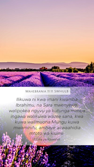 Wahebrania 11:11 SWHULB Bible Verse Image