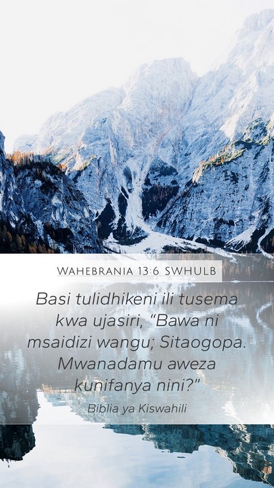 Wahebrania 13:6 SWHULB Bible Verse Image