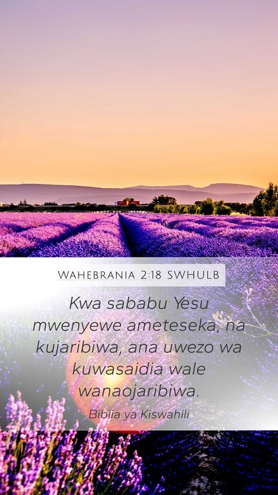 Wahebrania 2:18 SWHULB Bible Verse Image