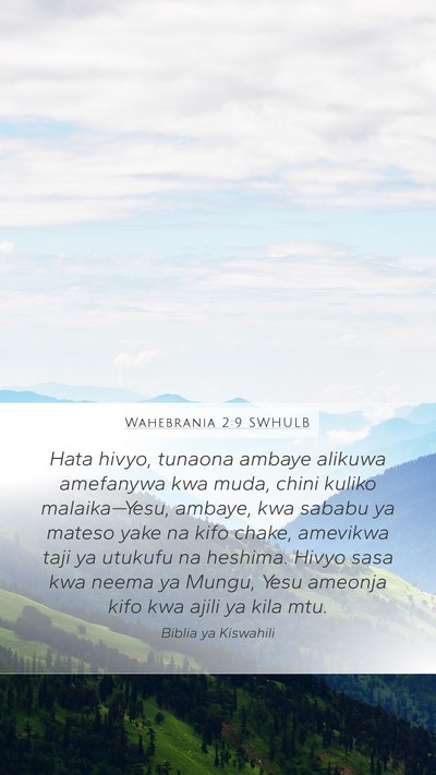 Wahebrania 2:9 SWHULB Bible Verse Image