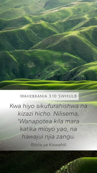 Wahebrania 3:10 SWHULB Bible Verse Image