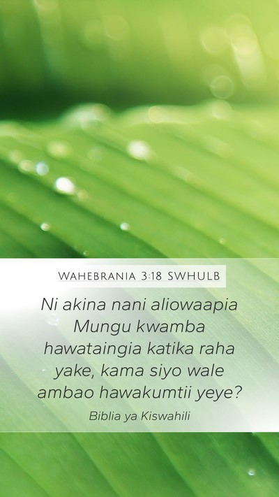 Wahebrania 3:18 SWHULB Bible Verse Image