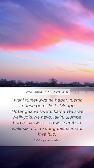 Wahebrania 4:2 SWHULB Bible Verse Image