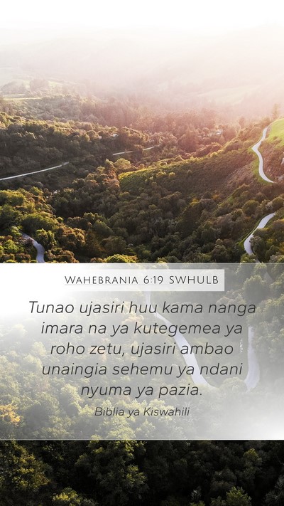 Wahebrania 6:19 SWHULB Bible Verse Image