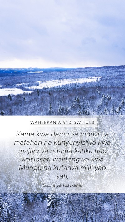 Wahebrania 9:13 SWHULB Bible Verse Image