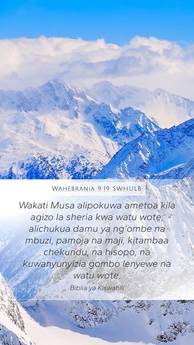 Wahebrania 9:19 SWHULB Bible Verse Image