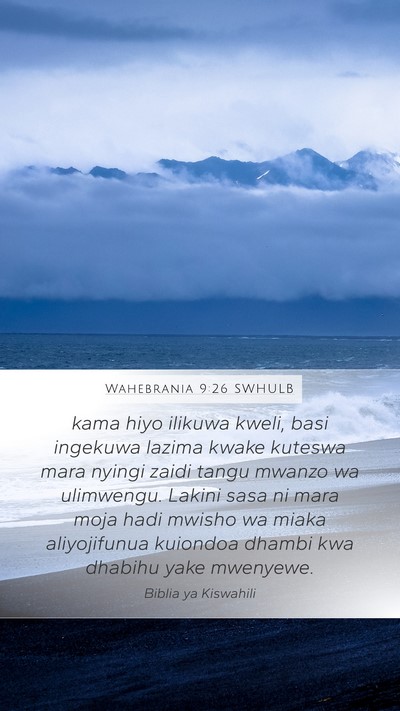 Wahebrania 9:26 SWHULB Bible Verse Image